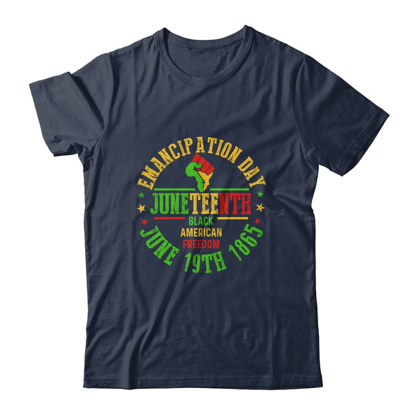 Juneteenth African American Freedom Black History June 19 Classic T Shirt Navy 600x 1.jpg