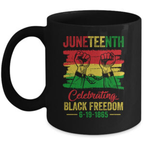 Juneteenth Celebrating Black African Freedom 1865 Flag Mug 11oz Mug Black 600x.jpg