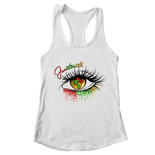 Juneteenth Ancestors Black African American Flag Pride Women s Ideal Racerback Tank White 600x 1.jpg