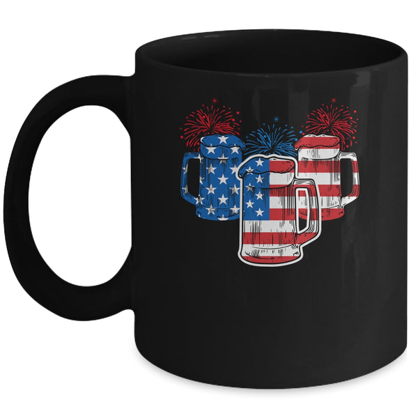 Beer American Flag 4th Of July Men Women Merica USA Mug 11oz Mug Black 600x 1.jpg
