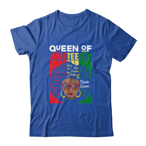Queen Of Juneteenth Black Girl Magic Melanin Women Girls Classic T Shirt Royal 600x.jpg