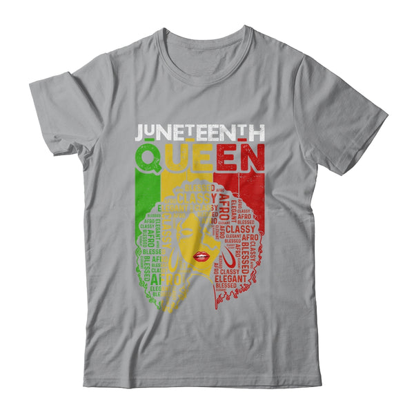 Juneteenth Queen Afro Melanin Black Girl Magic Women Girls Classic T Shirt Sport Grey 600x.jpg