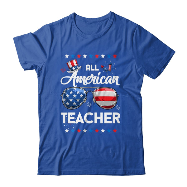 4th Of July All American Teacher Independence Day Classic T Shirt Royal 600x 1.jpg
