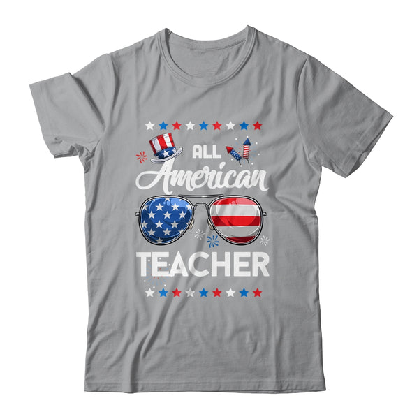 4th Of July All American Teacher Independence Day Classic T Shirt Sport Grey 600x 1.jpg