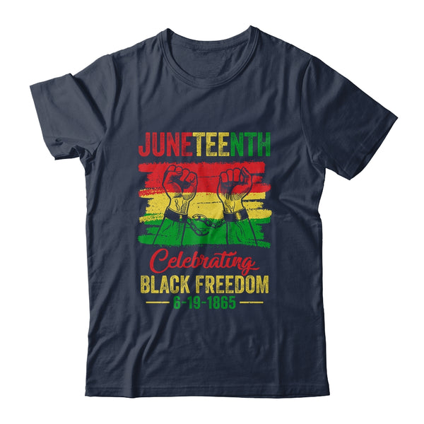 Juneteenth Celebrating Black African Freedom 1865 Flag Classic T Shirt Navy 600x 1.jpg