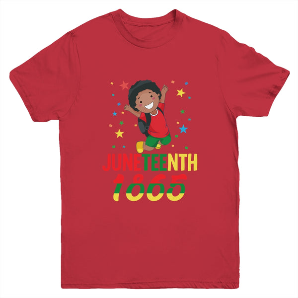Juneteenth Celebrating 1865 Cute Black Boys Youth Youth T Shirt Red 600x 2.jpg