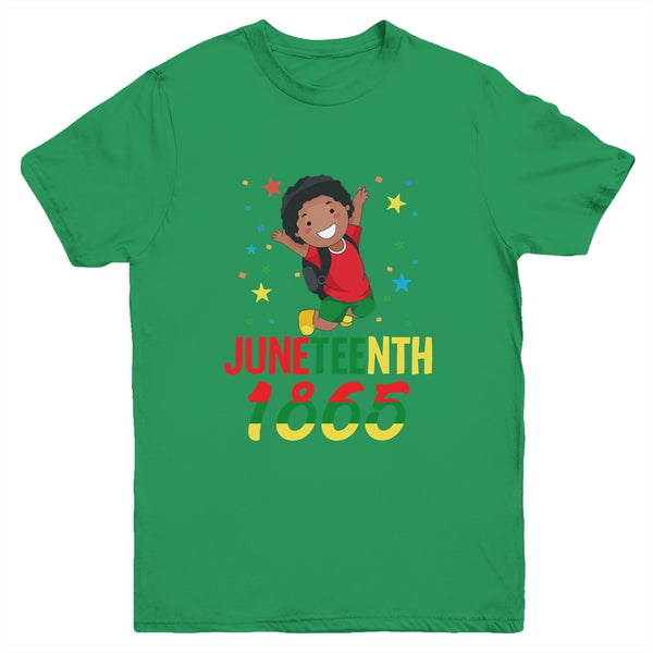 Juneteenth Celebrating 1865 Cute Black Boys Youth Youth T Shirt Irish Green 600x 2.jpg