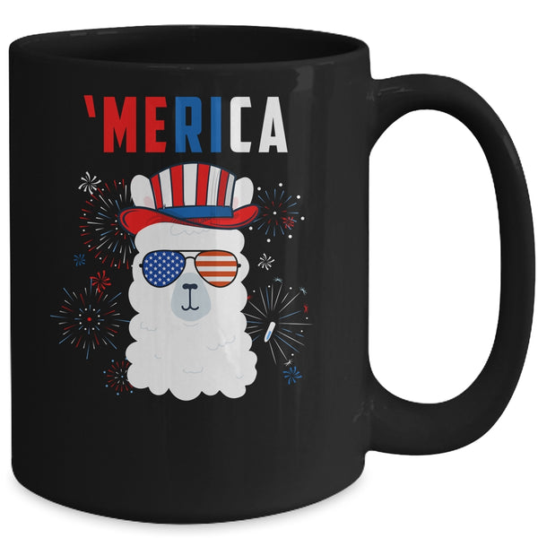 USA Patriotic American Llama July 4th Alpaca Mug 15oz Mug Black d9d53eed 258f 48ba b070 1d67e6510798 600x 1.jpg