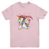 Dabbing Unicorn 4th of July American Flag Girls Youth Youth T Shirt Light Pink 600x.jpg