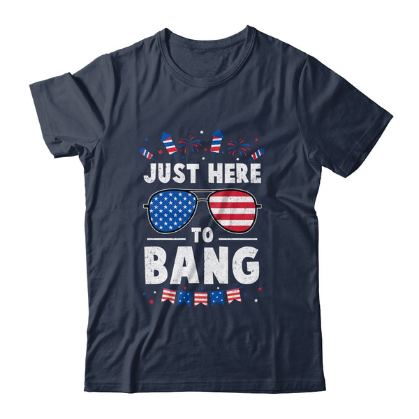 Funny 4th Of July I m Just Here To Bang USA Flag Sunglasses Classic T Shirt Navy 600x 1.jpg