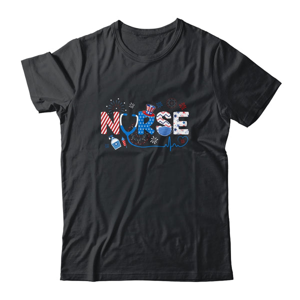 Patriotic Nurse 4th Of July American Flag Independence Day Classic T Shirt Black 600x.jpg