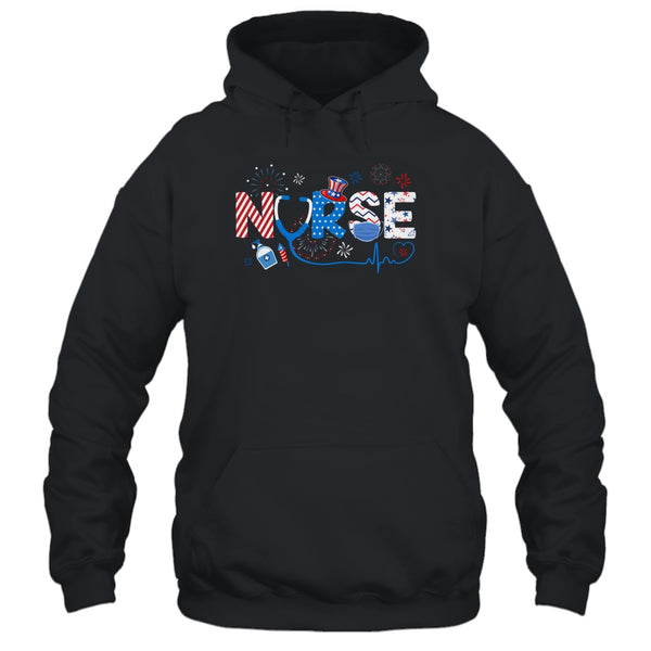 Patriotic Nurse 4th Of July American Flag Independence Day Pullover Hoodie Black 600x.jpg