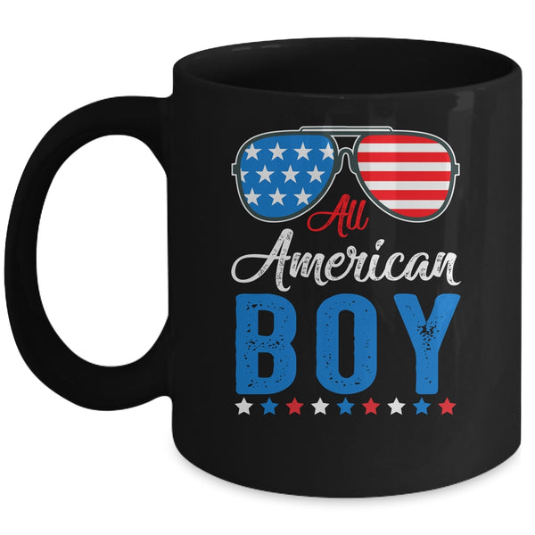 All American Boy 4th Of July Boy Kids Teens Sunglasses Mug 11oz Mug Black 600x 1.jpg