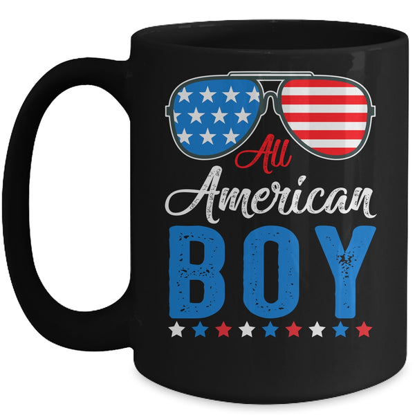 All American Boy 4th Of July Boy Kids Teens Sunglasses Mug 15oz Mug Black 600x 1.jpg