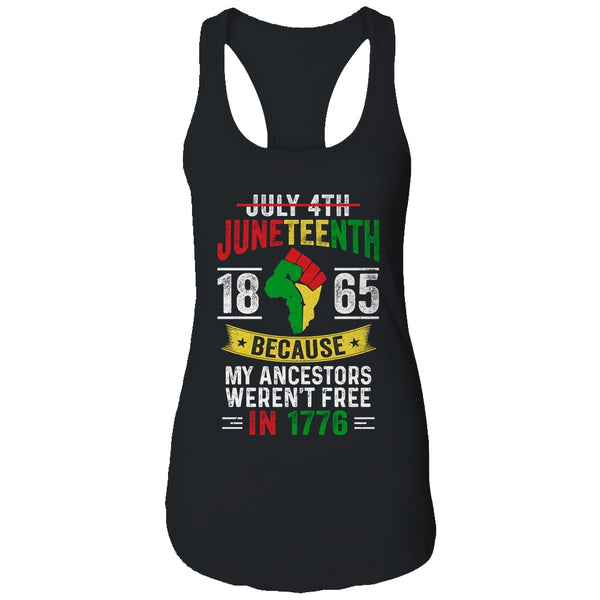 Juneteenth Black History Pride African American Freedom Women s Ideal Racerback Tank Black 600x.jpg