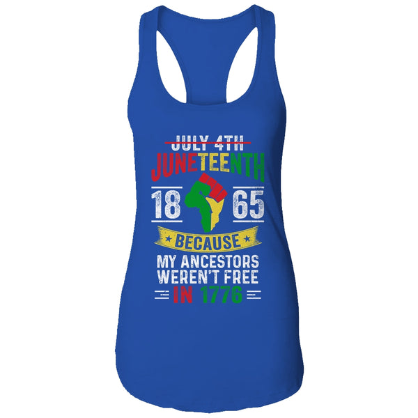 Juneteenth Black History Pride African American Freedom Women s Ideal Racerback Tank Royal 600x.jpg