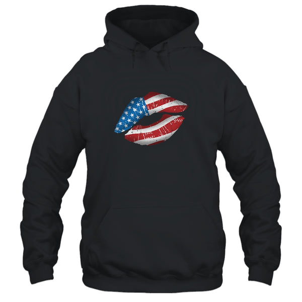 Vintage American Flag Lips 4th Of July Patriotic USA Pullover Hoodie Black 600x 1.jpg