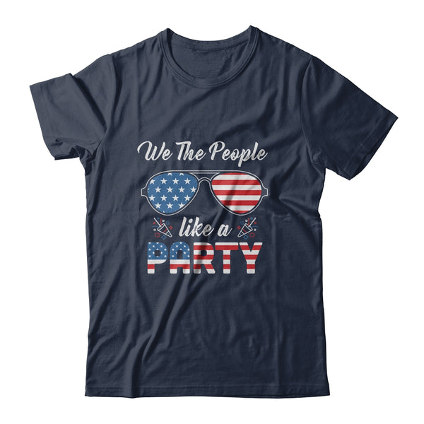 4th Of July We The People Like To Party Funny Patriotic Classic T Shirt Navy 600x 2.jpg