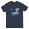 T Rex American Flag 4th Of July Funny Dinosaur Boys Kids Youth Youth T Shirt Navy 600x 2.jpg