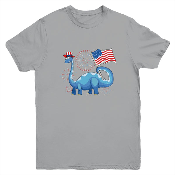 T Rex American Flag 4th Of July Funny Dinosaur Boys Kids Youth Youth T Shirt Sport Grey 600x 2.jpg