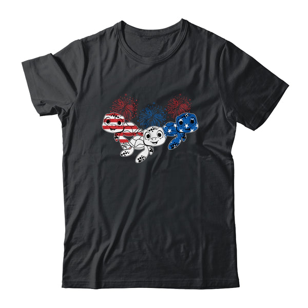 Sea Turtles 4th Of July American USA Flag Patriotic Classic T Shirt Black 600x 1.jpg