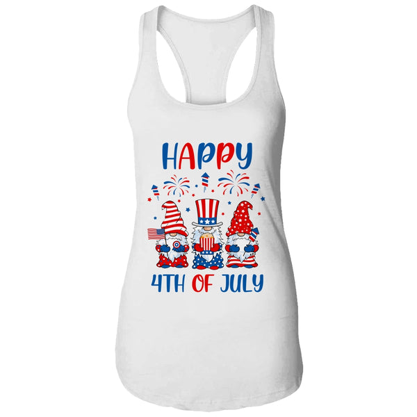 Three Gnomes Celebrating Independence Day USA 4th Of July Women s Ideal Racerback Tank White 600x 2.jpg