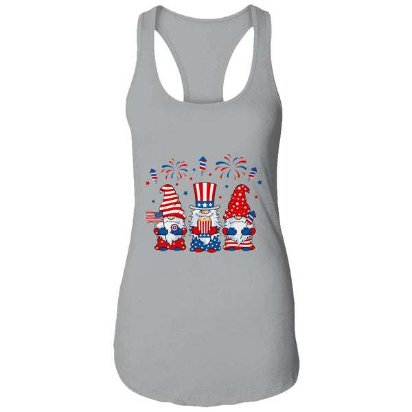 Three Gnomes Celebrating Independence Day 4th Of July Women s Ideal Racerback Tank Heather Grey 600x 1.jpg