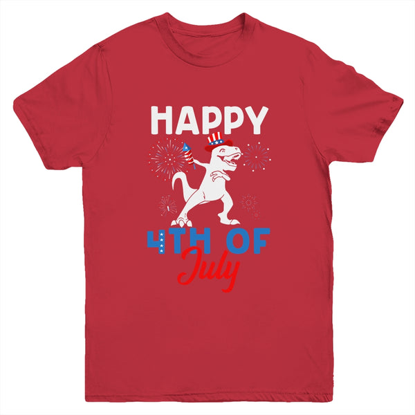 Happy 4th Of July T Rex Patriotic Funny Boys Kids Youth Youth T Shirt Red 600x 4.jpg