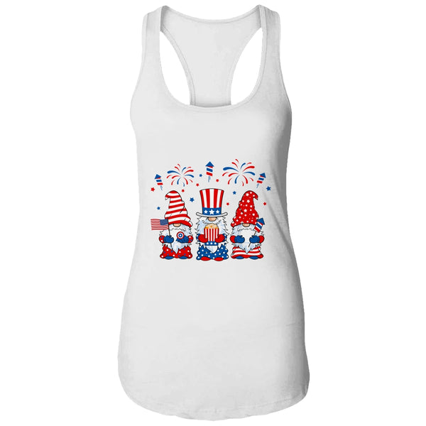 Three Gnomes Celebrating Independence Day 4th Of July Women s Ideal Racerback Tank White 600x 4.jpg