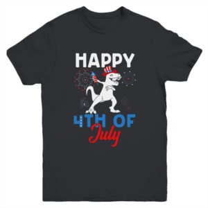 Happy 4th Of July T Rex Patriotic Funny Boys Kids Youth Youth T Shirt Black 600x 6.jpg