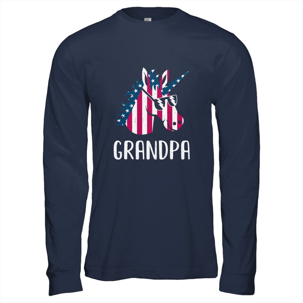 Patriotic Grandpa Unicorn Americorn 4Th Of July Long Sleeve T Shirt Navy 600x 6.jpg