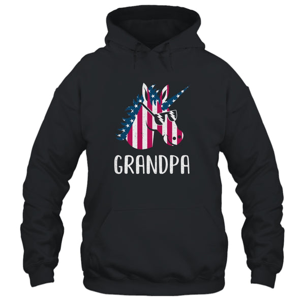 Patriotic Grandpa Unicorn Americorn 4Th Of July Pullover Hoodie Black 600x 7.jpg