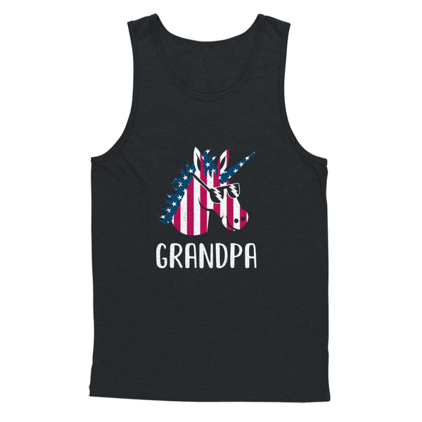 Patriotic Grandpa Unicorn Americorn 4Th Of July Unisex Tank Black 600x 11.jpg